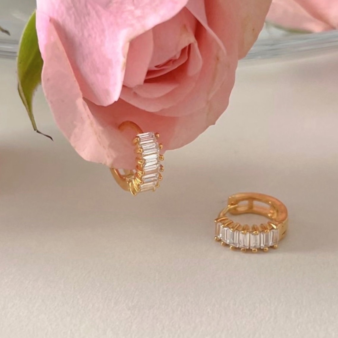 925silver-Mirror earrings