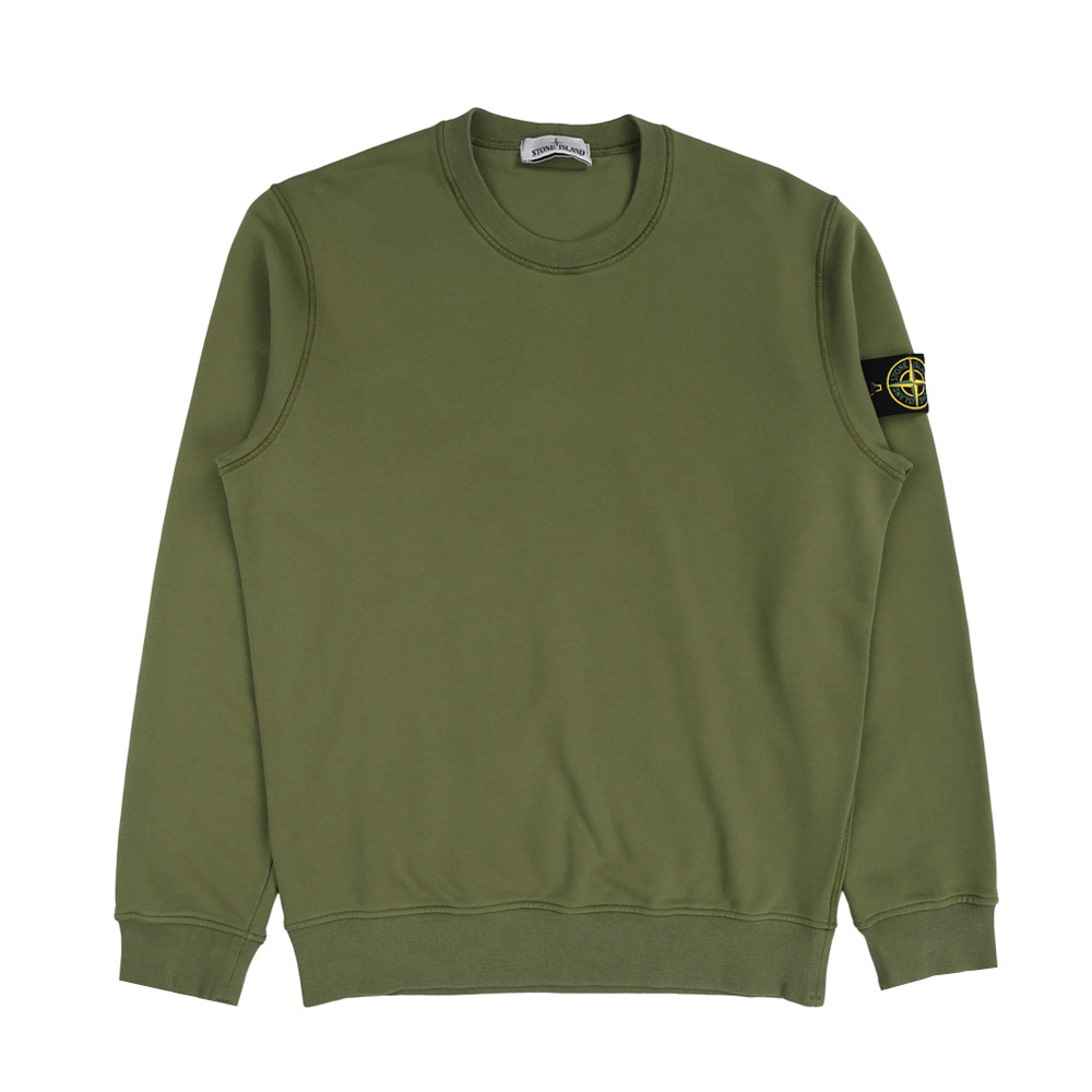 Stone Island 100％純棉 衛衣 長袖 橄欖色