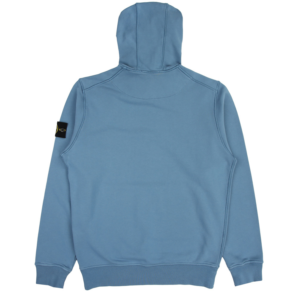 Stone Island 100％純棉 帽T 長袖 藍色