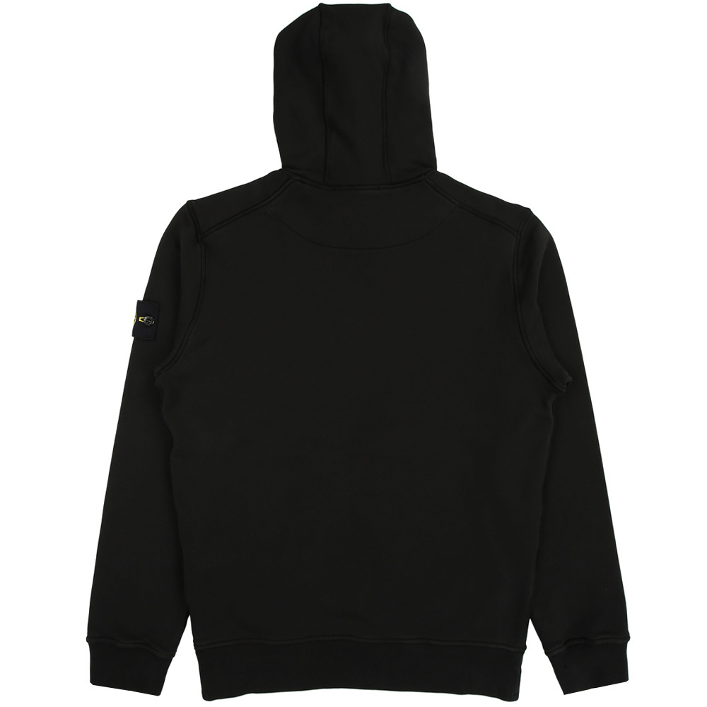 Stone Island 100％純棉 帽T 長袖 黑色