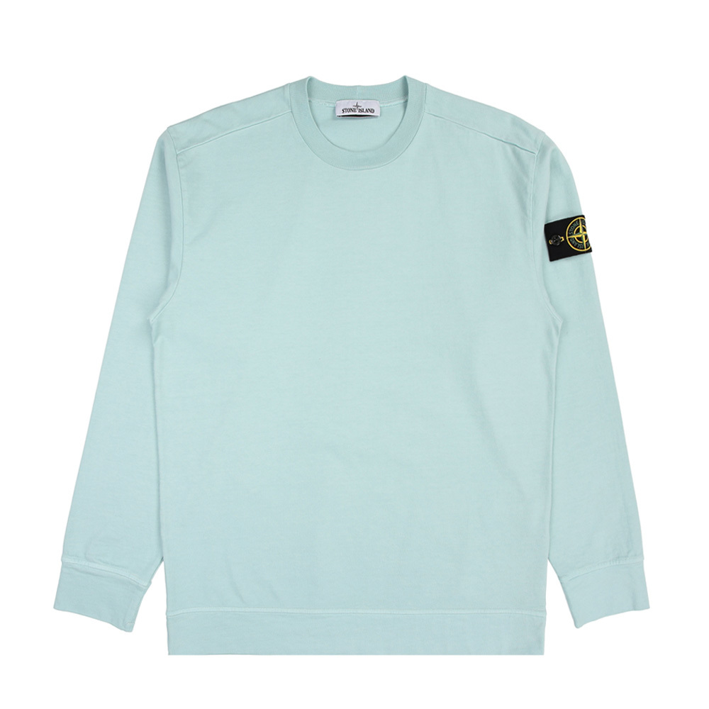 Stone Island 100％純棉 T恤 長袖 碧藍色