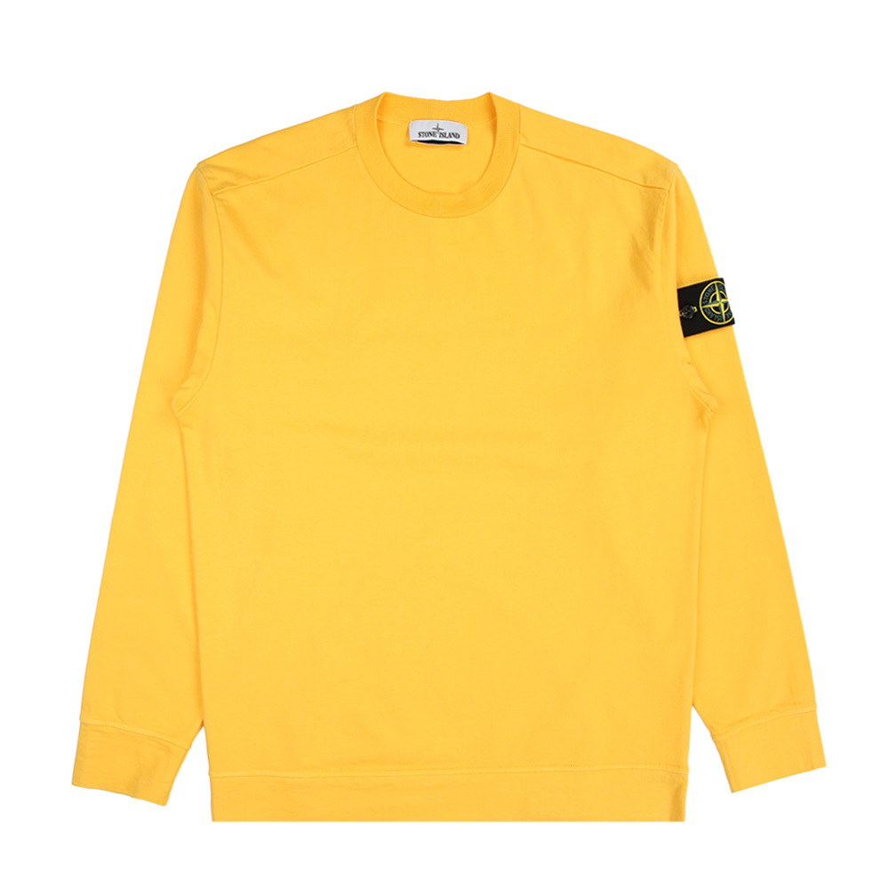 Stone Island 100％純棉 T恤 長袖 黃色
