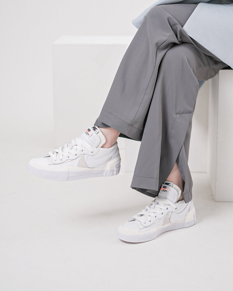 x sacai blazer low sneakers