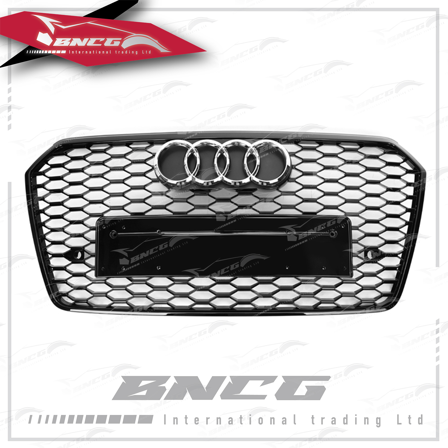 奧迪 Audi 16-18年式 A7 改 RS7 原車替換式 改裝 全黑 中網 水箱蓋 水箱罩 含車標