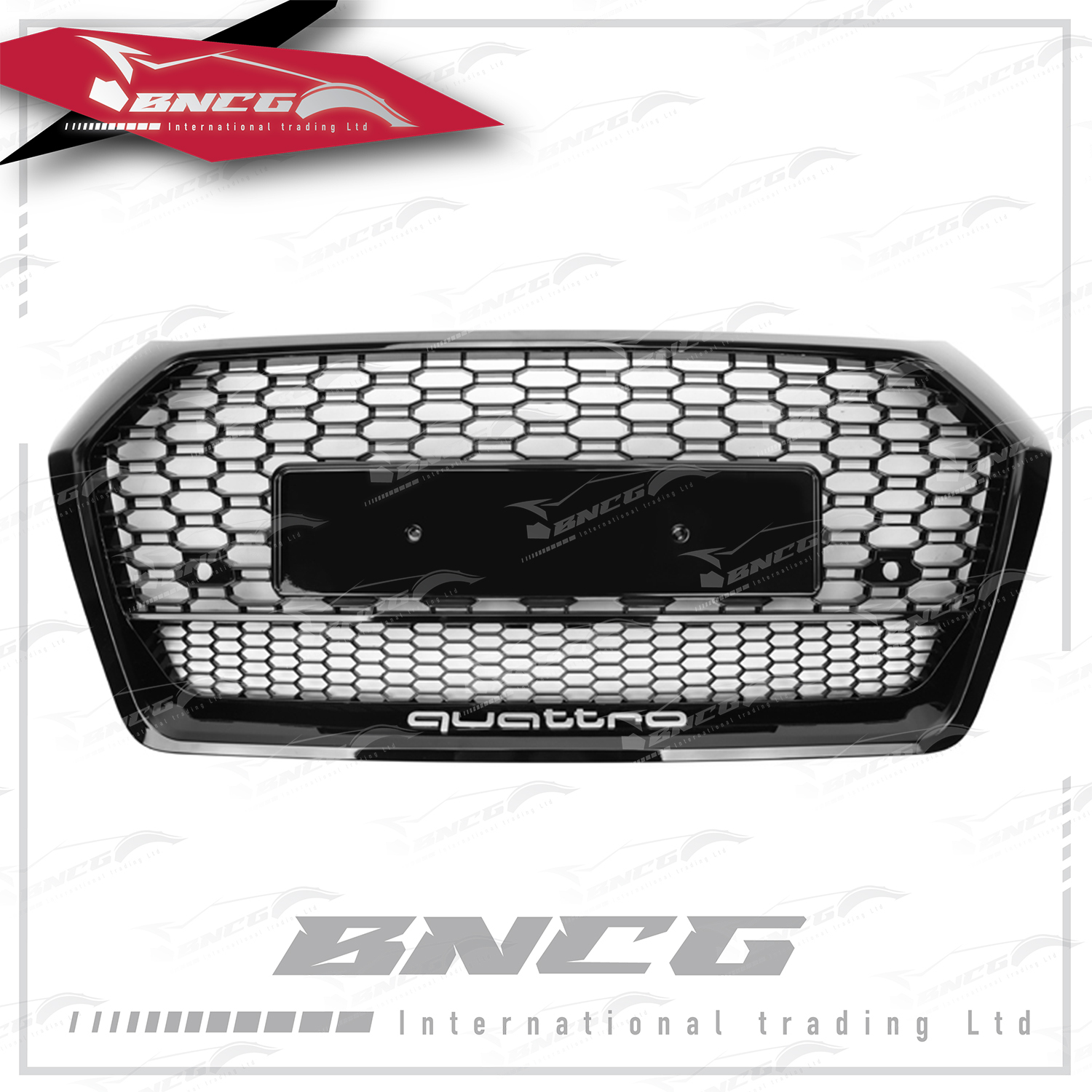 奧迪 Audi 18+年式 Q5 改 RSQ5 原車替換 改裝 黑框 quattro字樣 中網 水箱蓋 水箱罩 無標