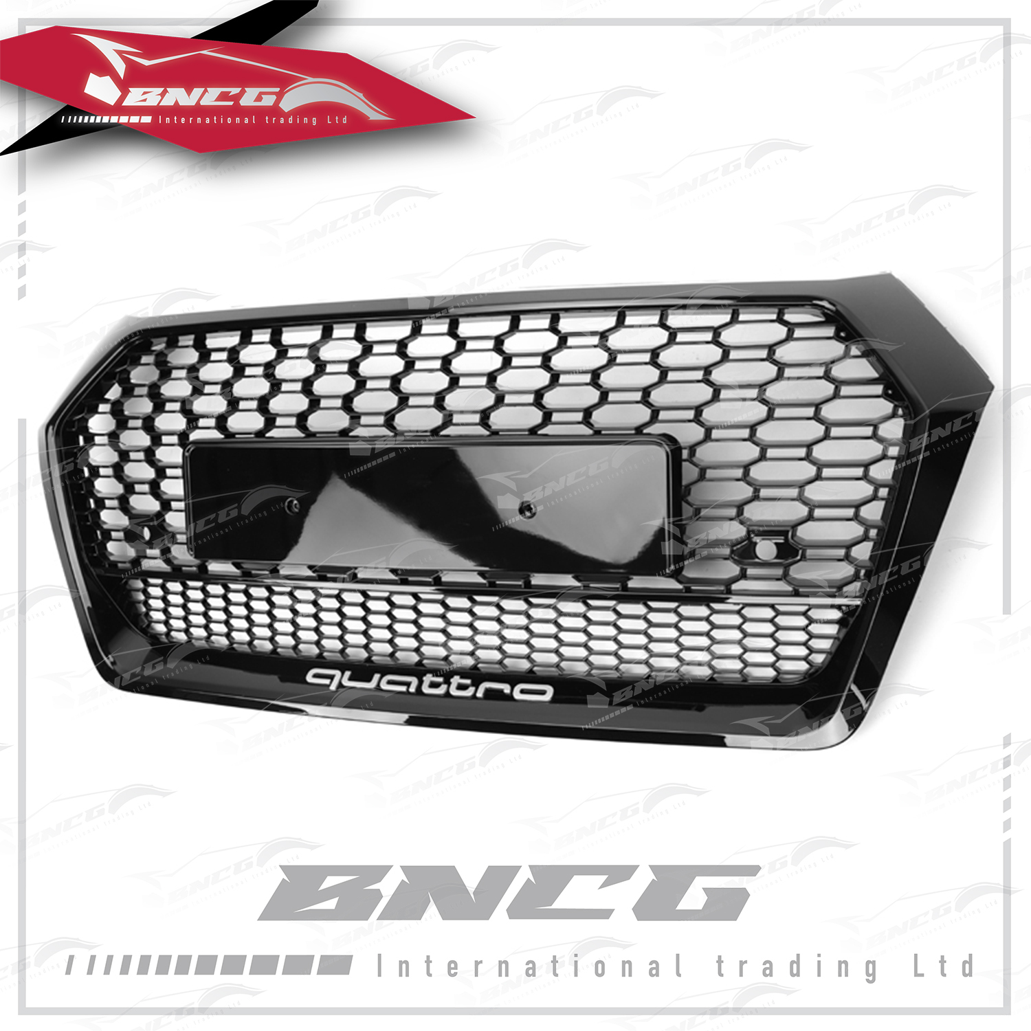 奧迪 Audi 18+年式 Q5 改 RSQ5 原車替換 改裝 黑框 quattro字樣 中網 水箱蓋 水箱罩 無標