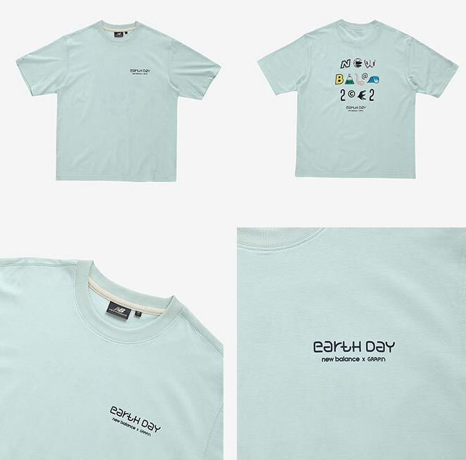 NEW BALANCE X GRAPIN 韓國限量 短袖 短T 藍 NBNEC2L203_51