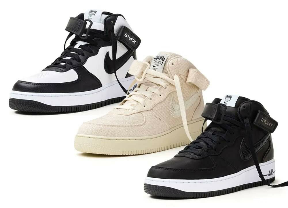 Stussy × Nike Air Force 1 Mid 聯名限定高筒鞋