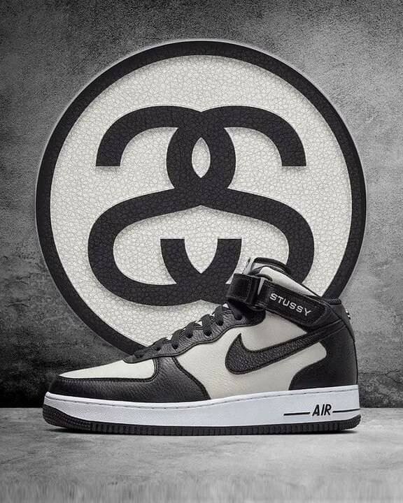 Stussy × Nike Air Force 1 Mid 聯名限定高筒鞋