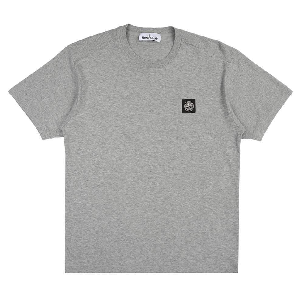 Stone Island 刺繡  羅盤標誌貼片 T恤 短袖 灰色