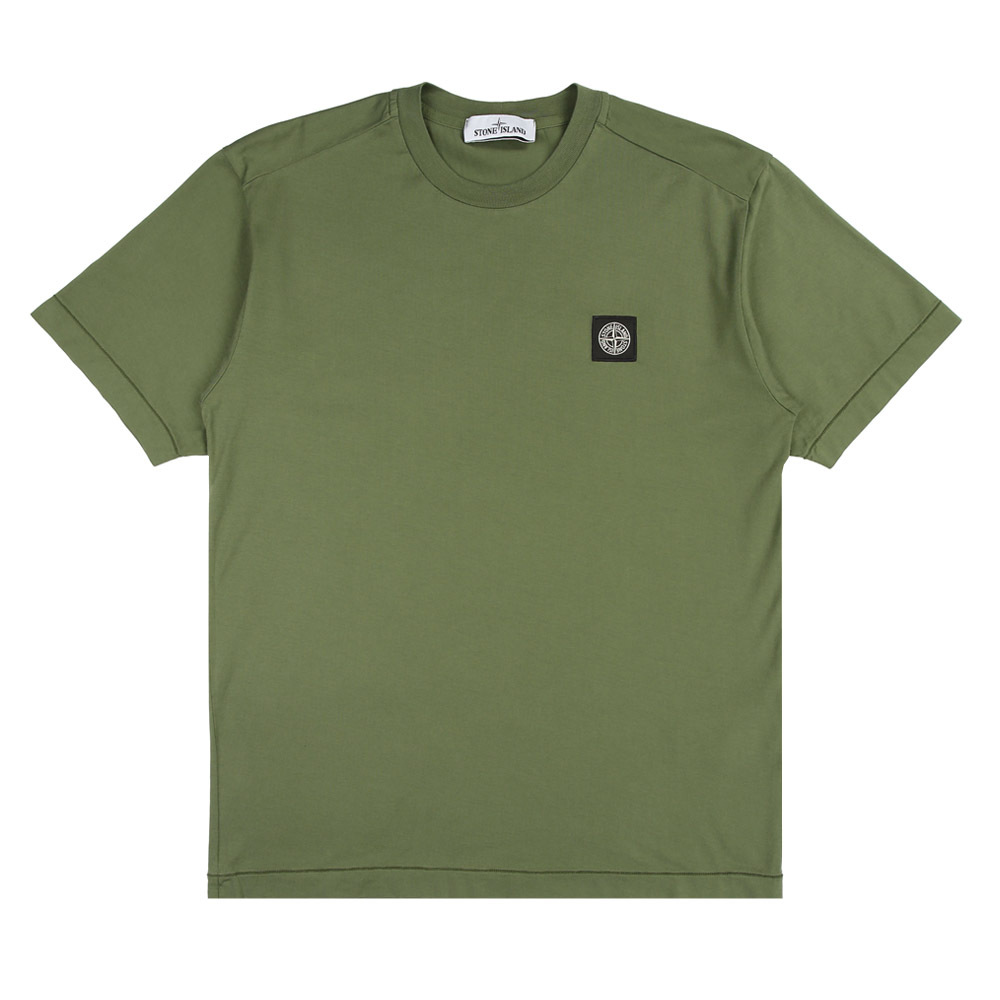 Stone Island 刺繡  羅盤標誌貼片 T恤 短袖 橄欖色