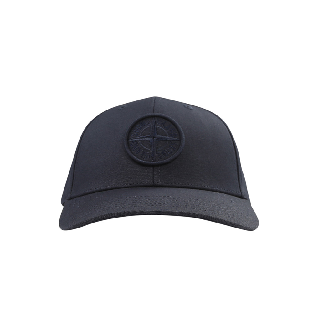 Stone Island  正面刺繡LOGO 帽子 海軍藍