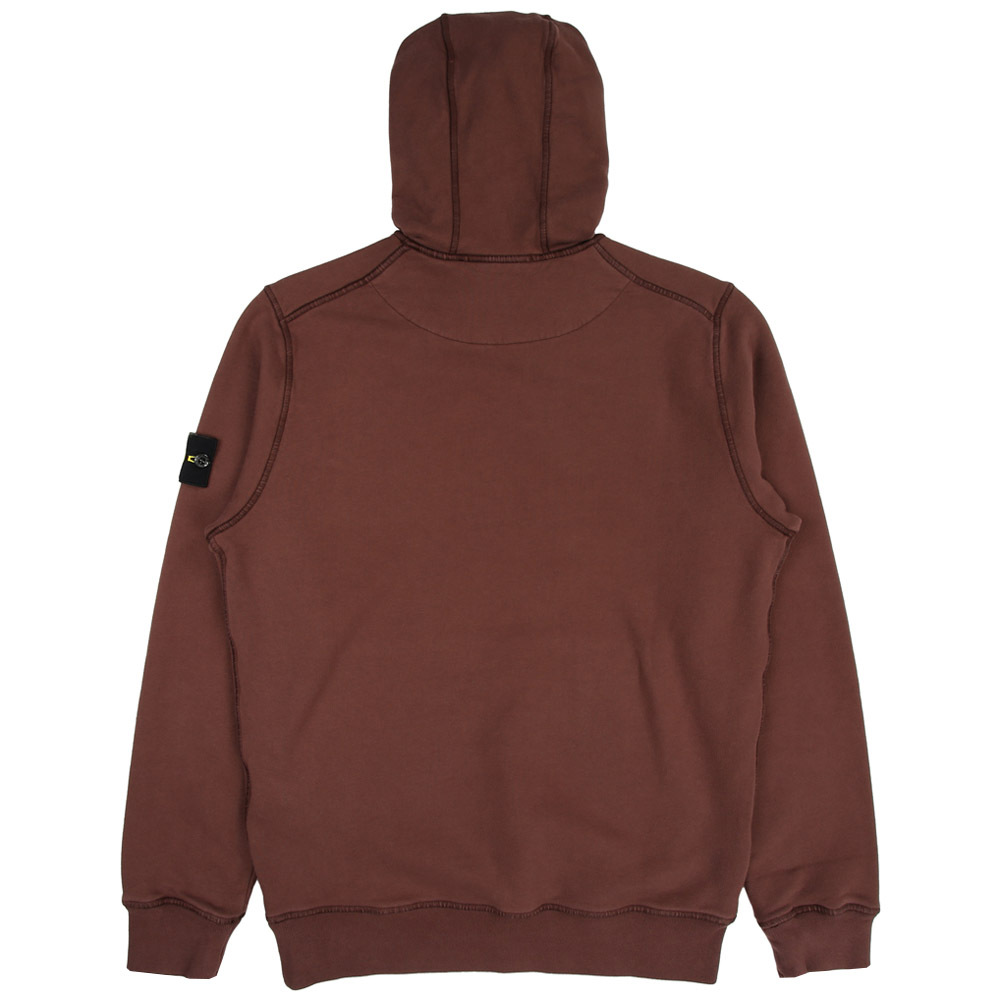 Stone Island  100％純棉 前袋口袋 帽T 木棕色