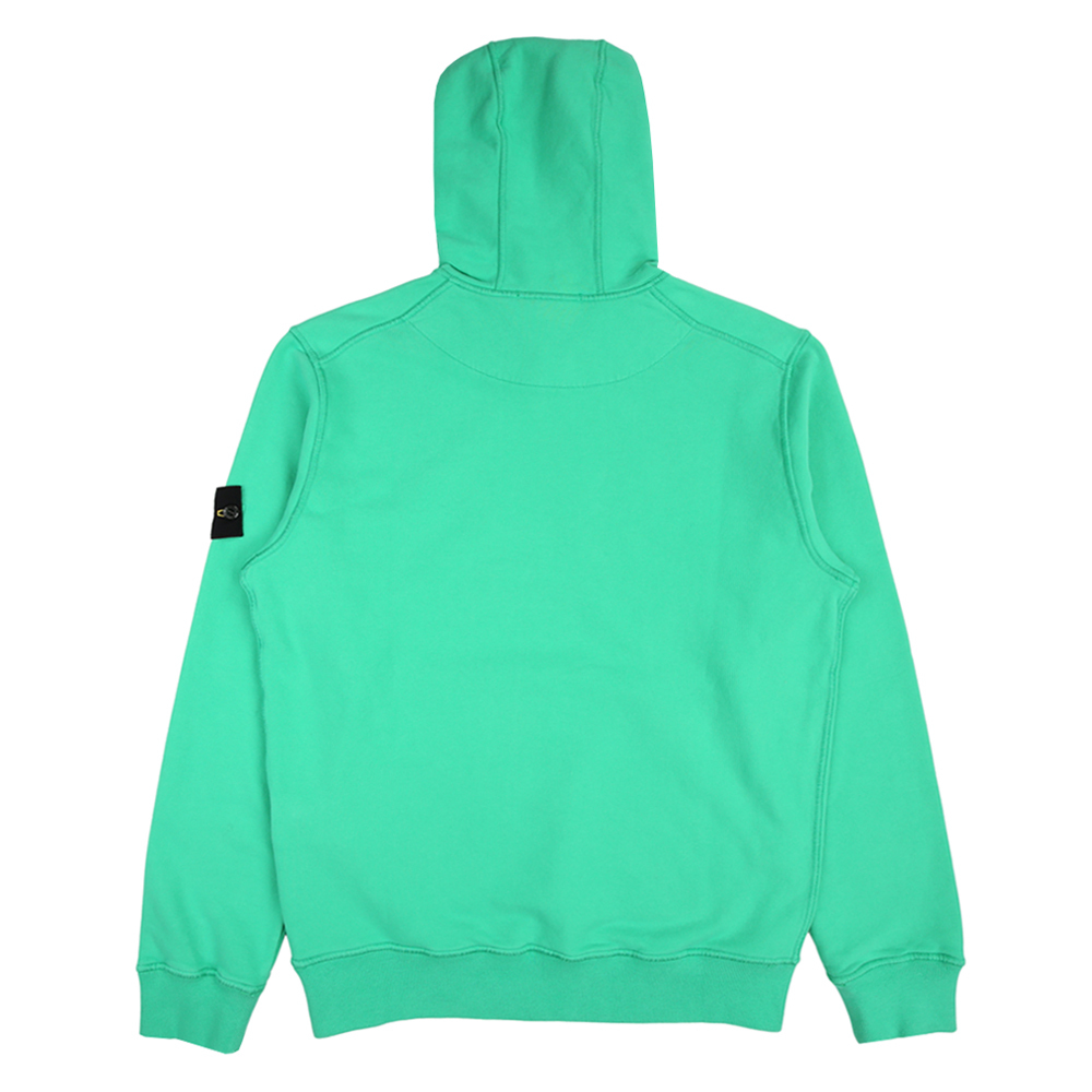 Stone Island  100％純棉 前袋口袋 帽T 綠色