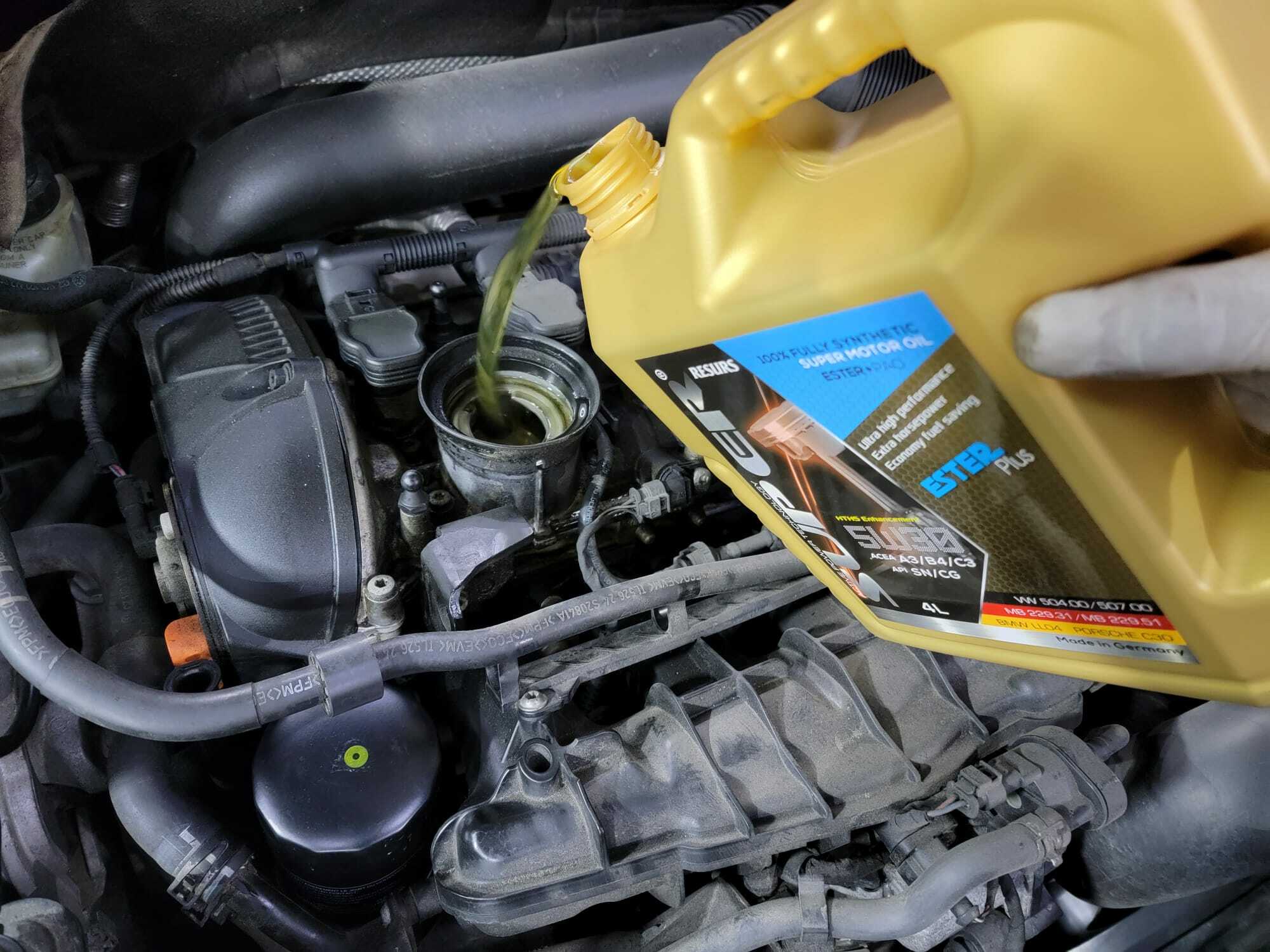 volkswagen golf super nano ester plus 5w30 引擎修復 機油 偈油 火炭 fo tan