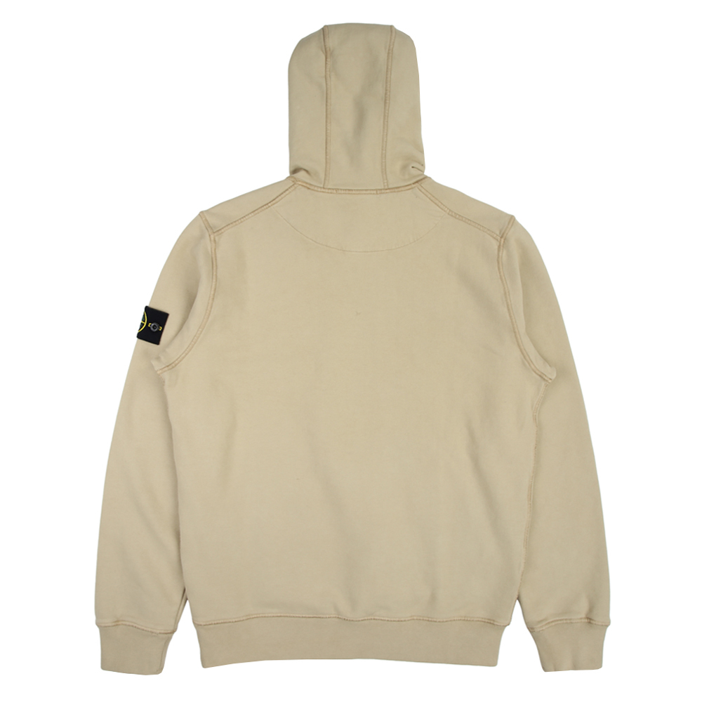 Stone Island  100％純棉 前袋口袋 帽T 米色