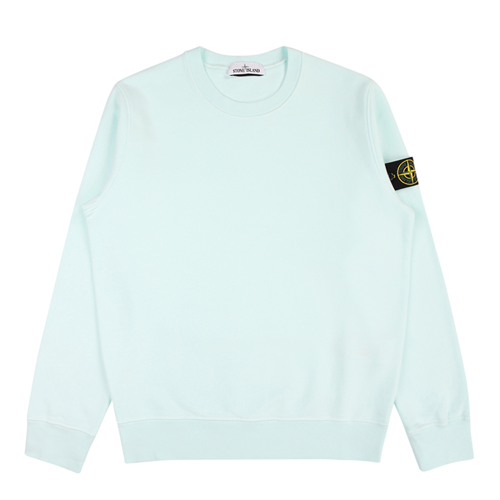 Stone Island  100％純棉 長袖 衛衣 大學T 淺綠色