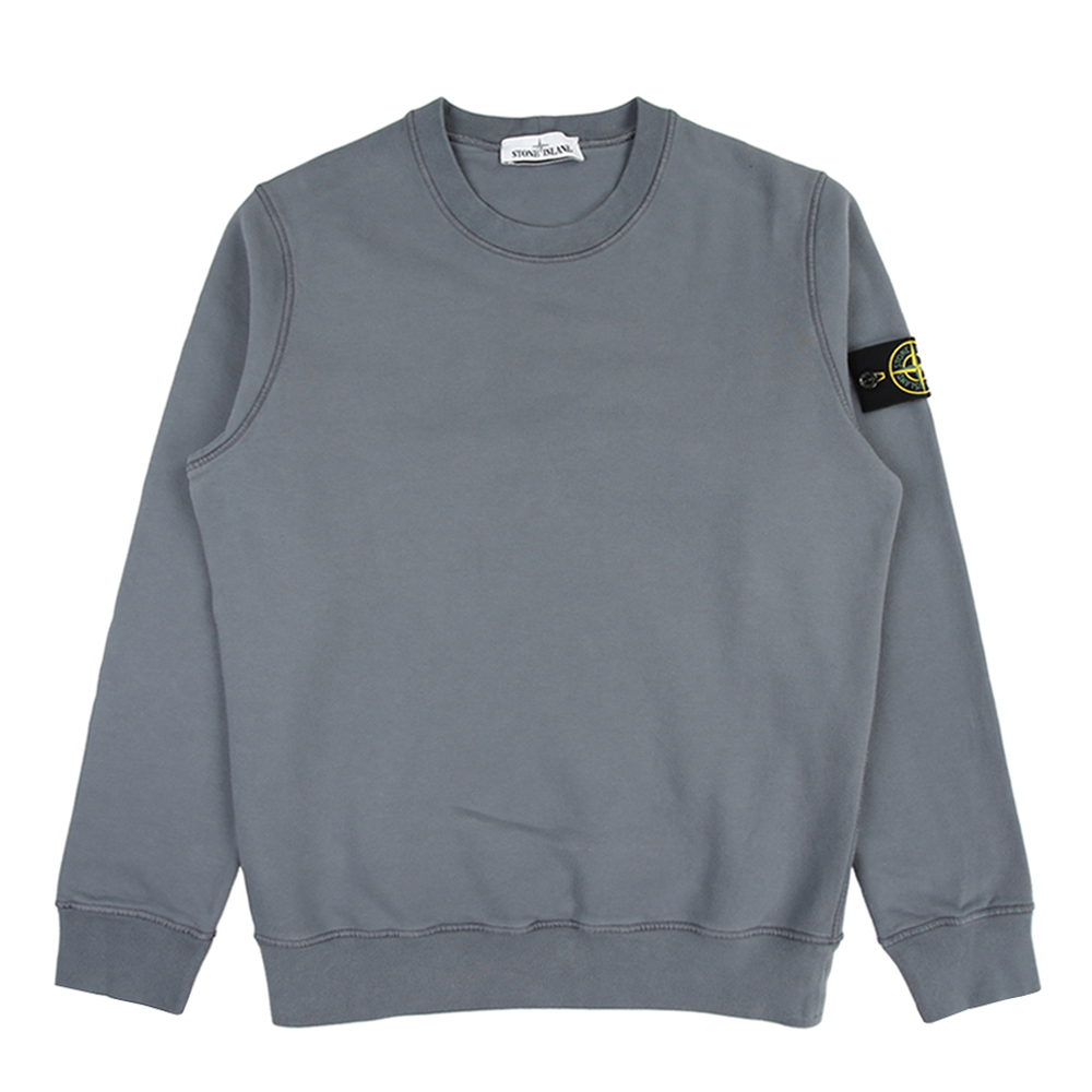 Stone Island  100％純棉 長袖 衛衣 大學T 灰藍色