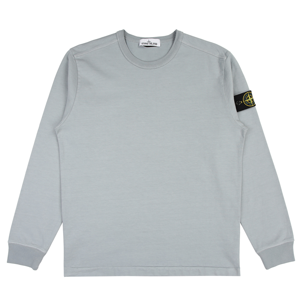 Stone Island  100％純棉 短袖 衛衣 大學T 珍珠灰