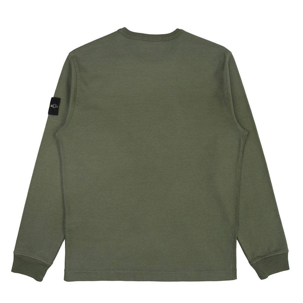 Stone Island  100％純棉 長袖 衛衣 大學T 鼠尾草綠