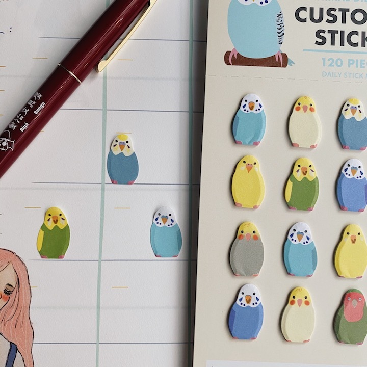 鳥 120枚入造型標示貼｜日本Greeting Life