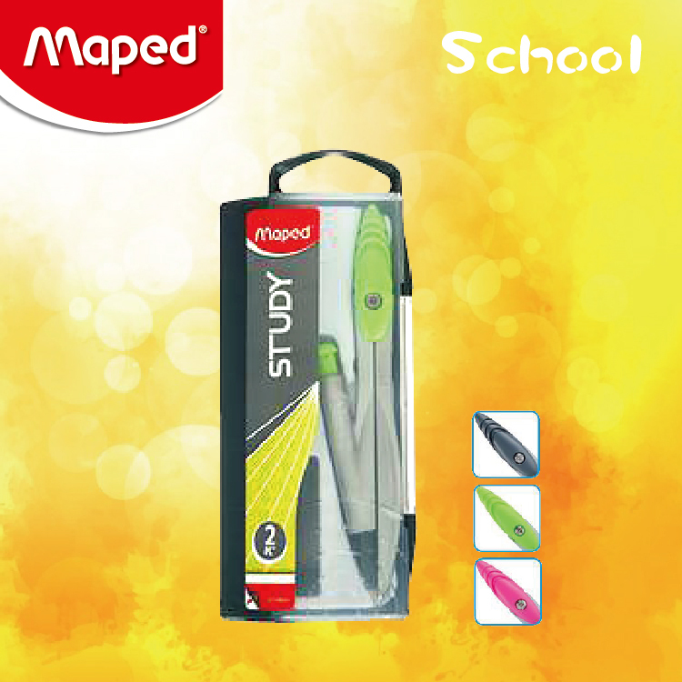 Maped STUDY 2件裝鉛芯筆圓規 (綠色)