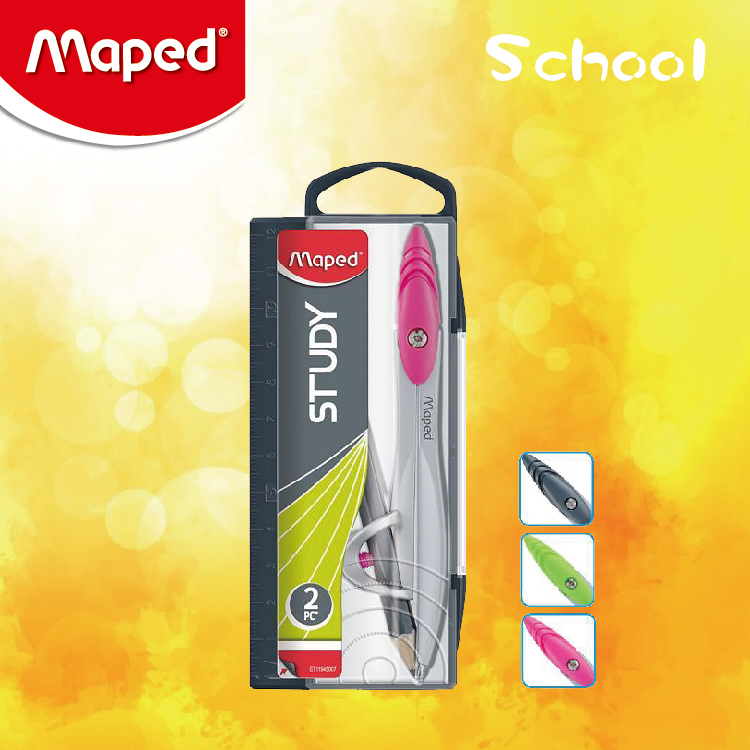 Maped STUDY 2件裝鉛筆圓規 (粉紅色)