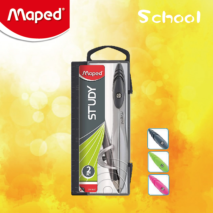 Maped STUDY 2件裝鉛筆圓規 (黑色)