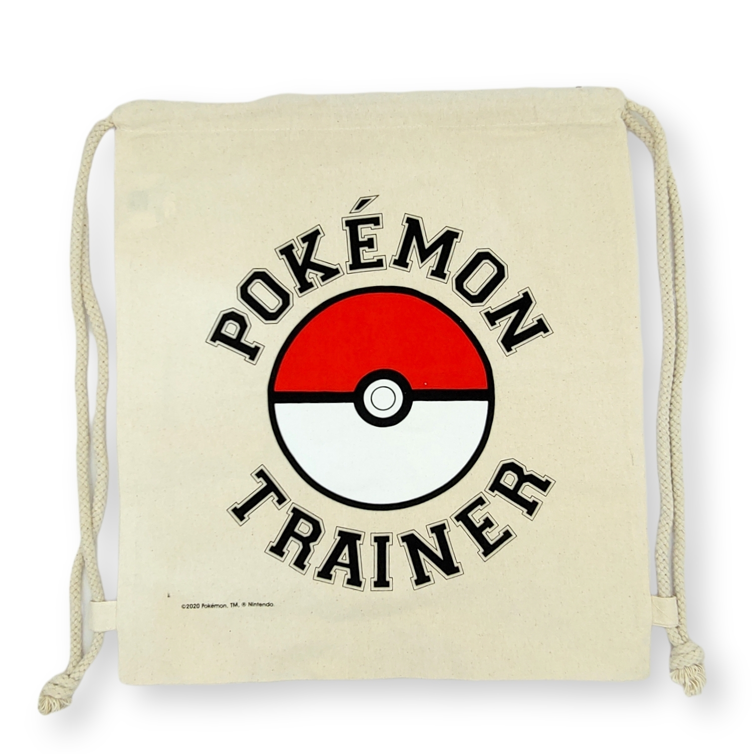  <寵物小精靈Pokemon>米色索繩袋