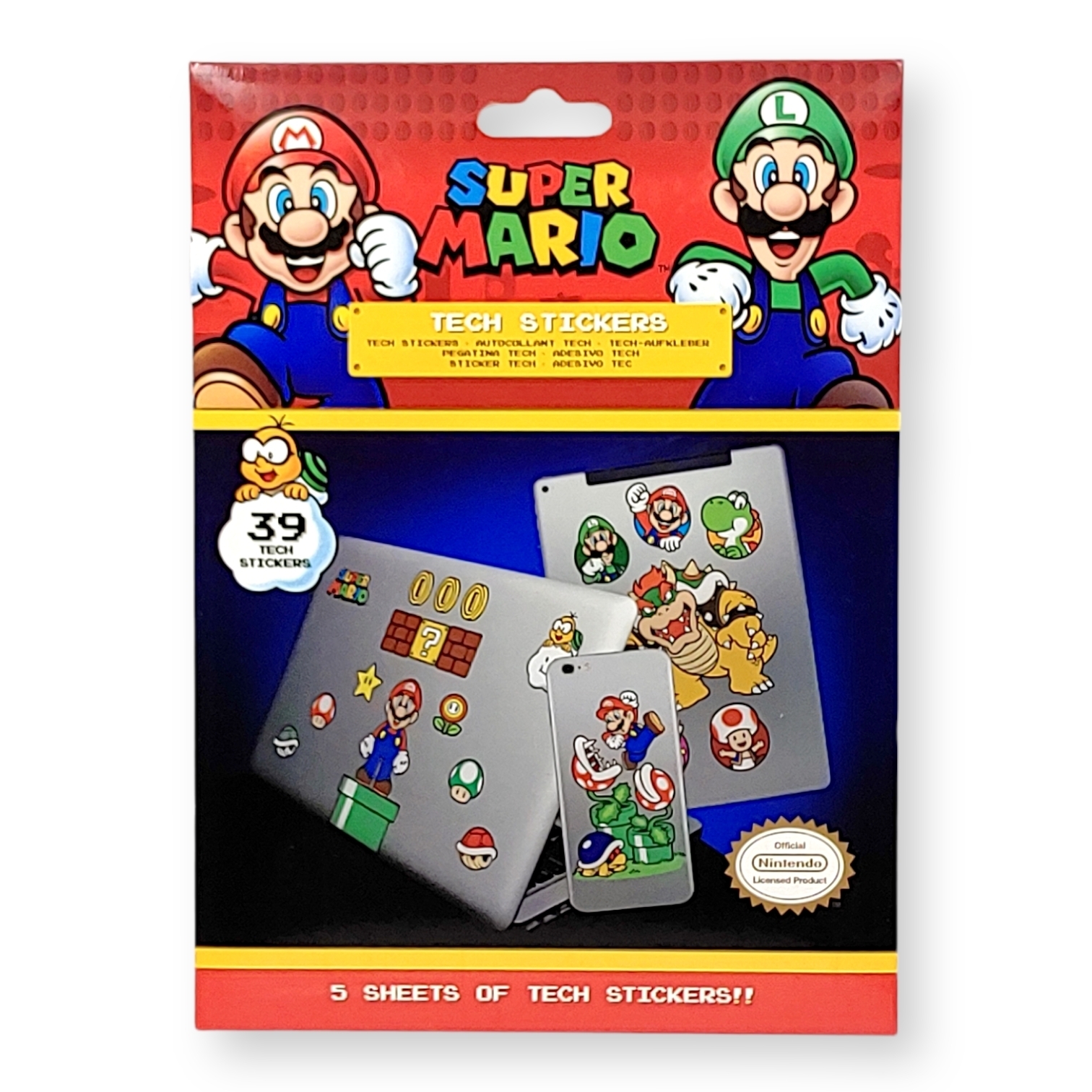 <任天堂>瑪利奧透明貼紙套裝