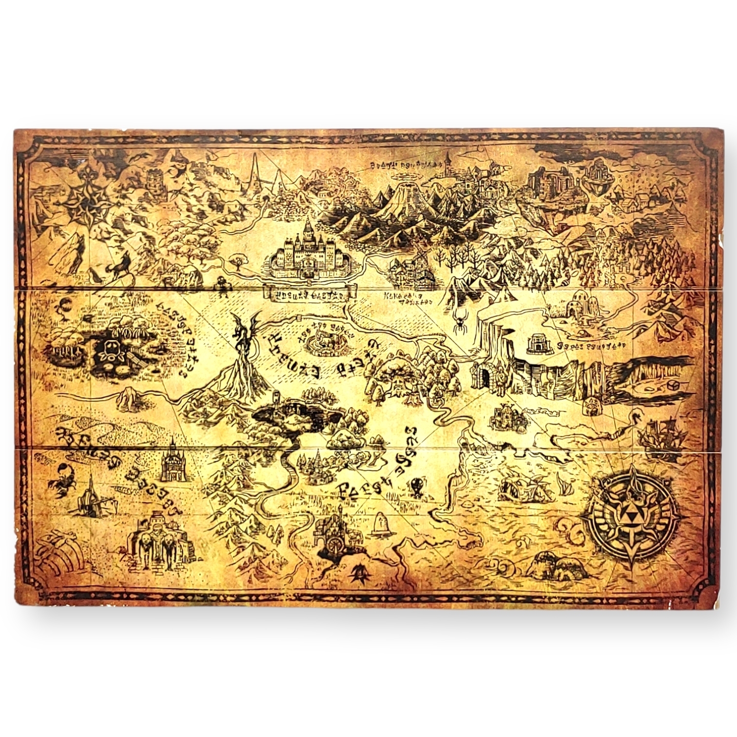 <薩爾達傳說ZELDA>木制掛畫(地圖)