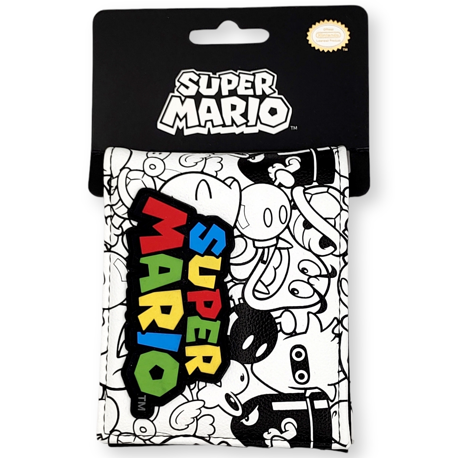 <任天堂>瑪利奧黑白色銀包