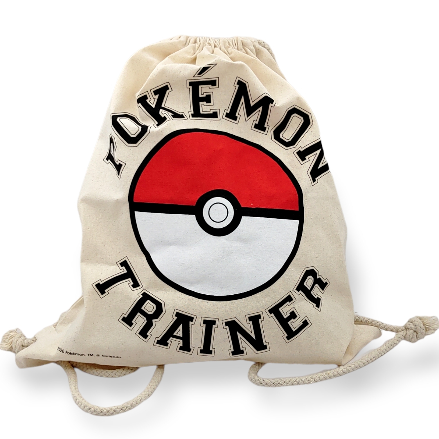  <寵物小精靈Pokemon>米色索繩袋