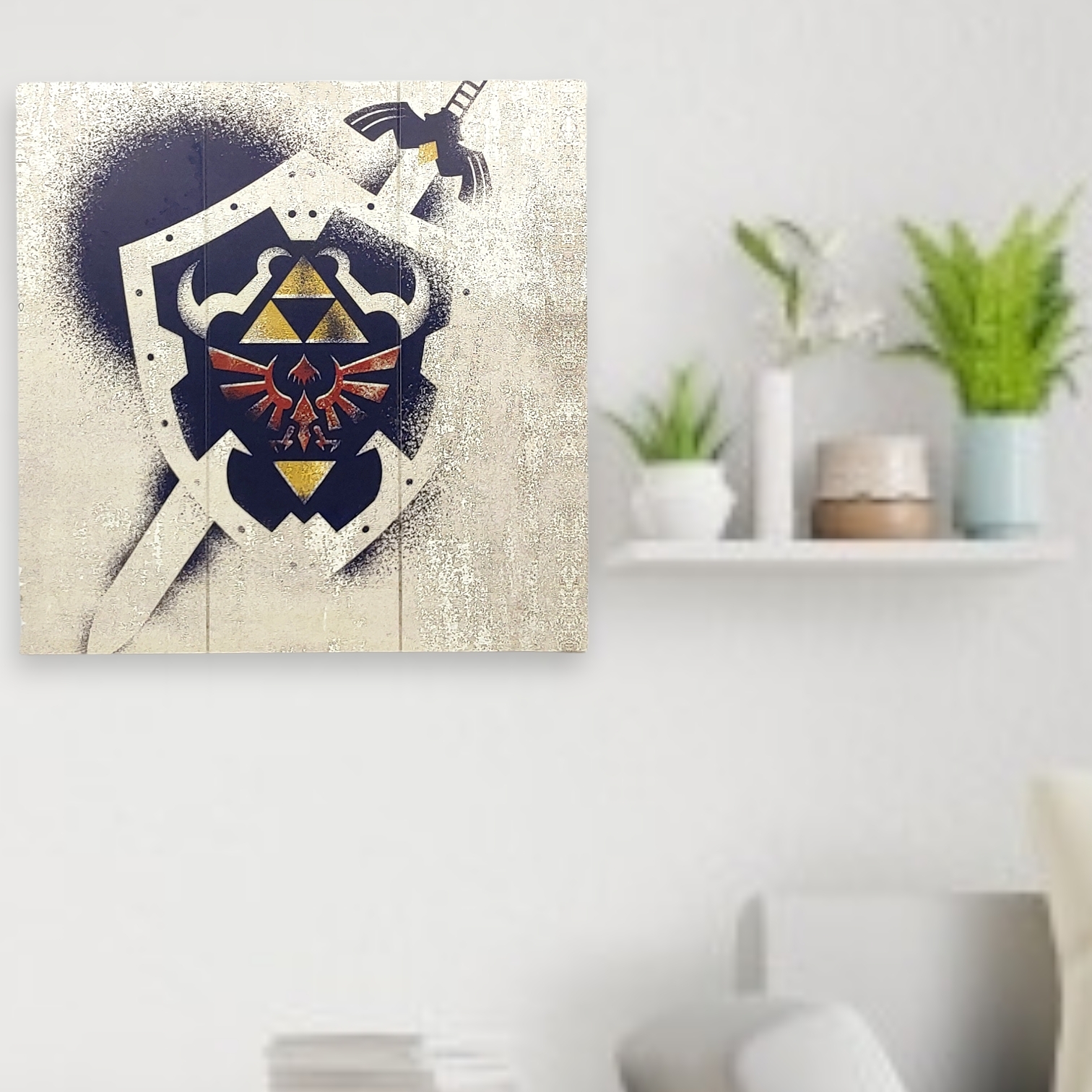 <薩爾達傳說ZELDA>木制掛畫(勇者之盾)