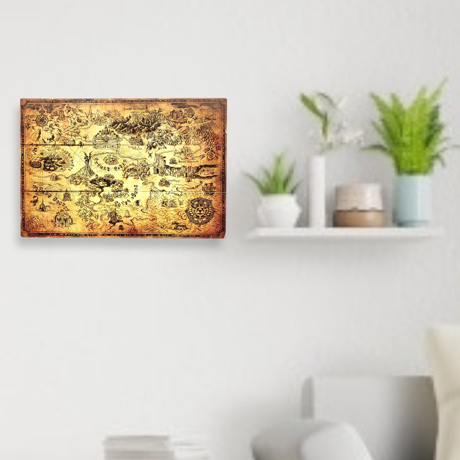 <薩爾達傳說ZELDA>木制掛畫(地圖)