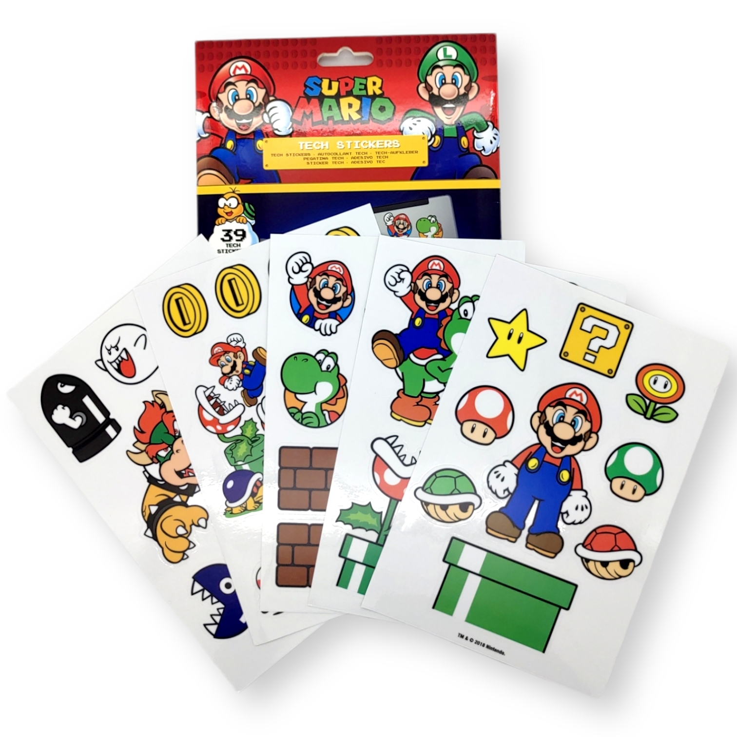 <任天堂>瑪利奧透明貼紙套裝