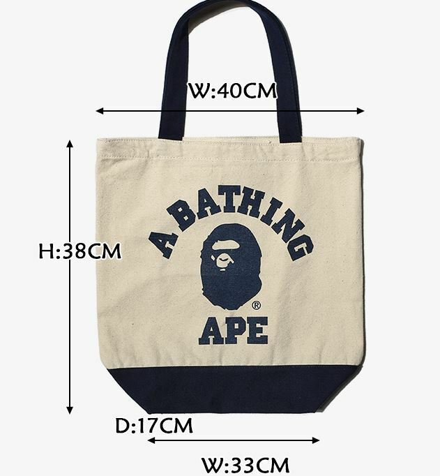 A Bathing APE 潮牌猿人頭簡約休閒帆布袋