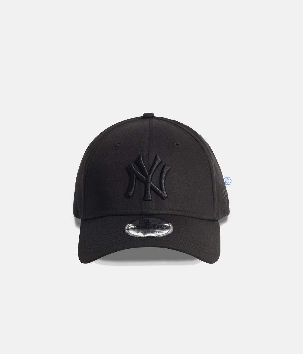 New Era MLB 9Forty Cap NY 黑底黑Logo棒球帽電繡卡其色帽子老帽