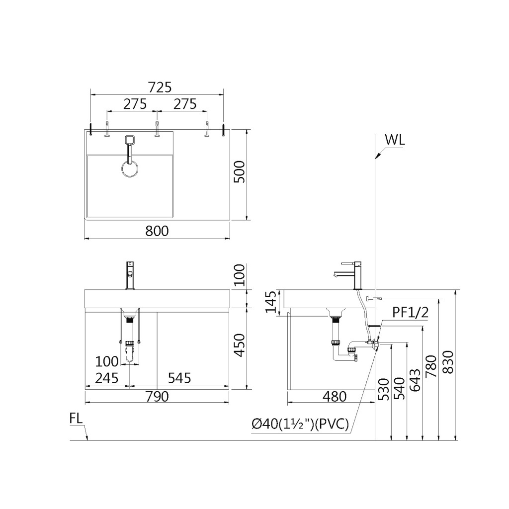 凱撒 浴櫃組推薦型號 LF5382,EH05382A/AW1/ATG/BT840C 面盆浴櫃組