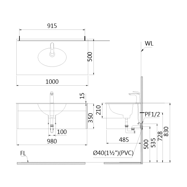 凱撒 浴櫃組推薦型號 LF5028,EH05028DD/B810CW 一體瓷盆浴櫃組