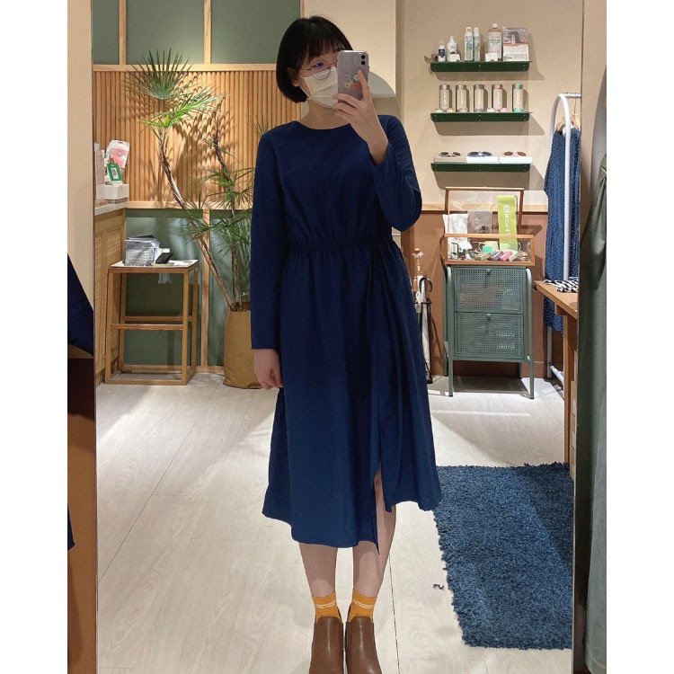 派送月光長袖洋裝-海面下