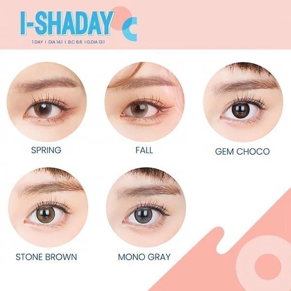 [日拋][一盒5色] I-SHA I-SHADAY 1 Day 每日拋棄彩妝隱形眼鏡｜每盒10片