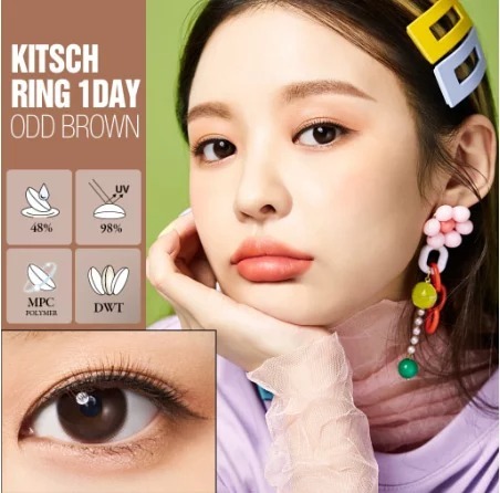 [日拋][預訂][日本版] KITSCHRING 1 DAY by I-SHA 日拋彩妝隱形眼鏡｜每盒10片 (ODD BLACK, ODD BROWN)