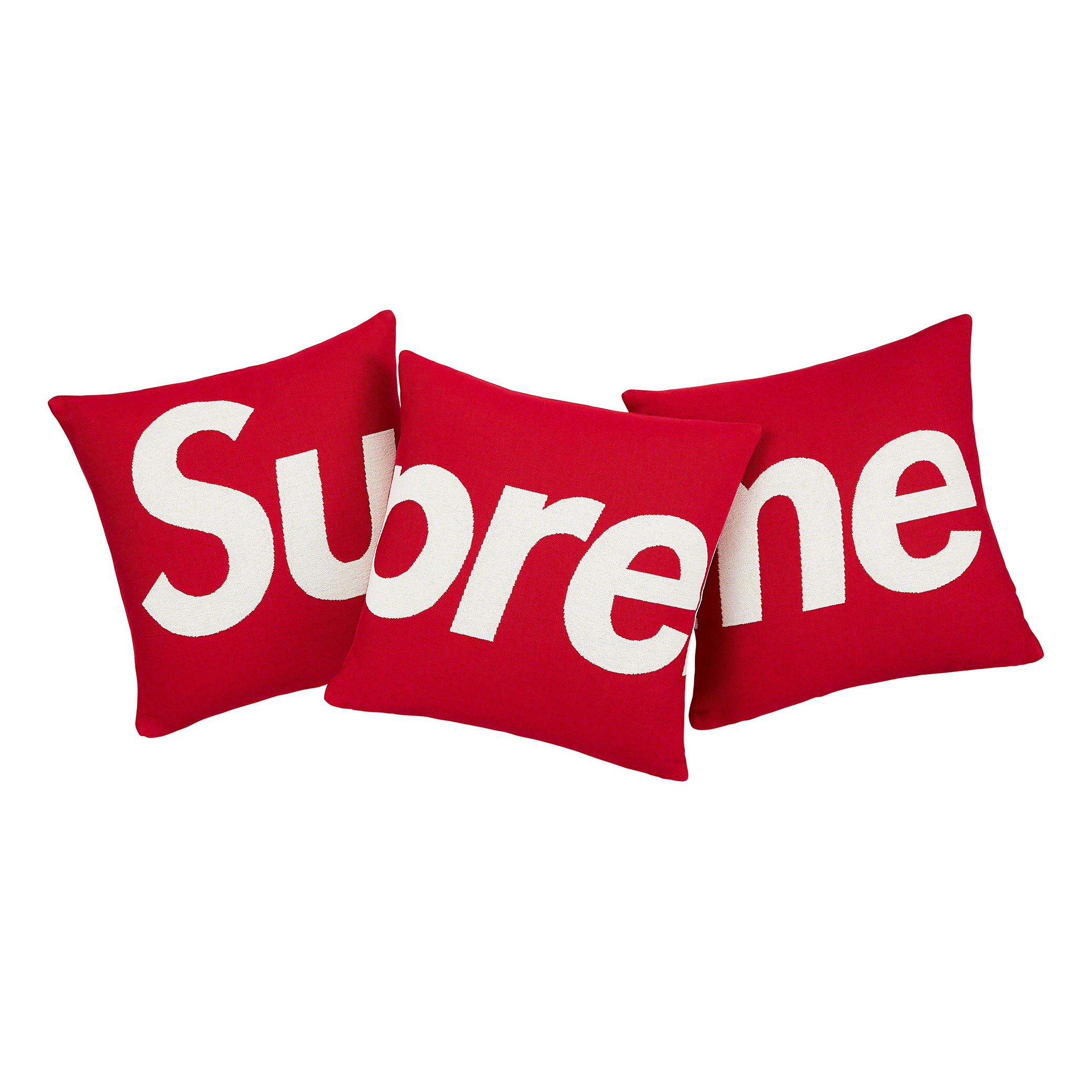 SUPREME JULES PANSU PILLOW (SET OF 3) 刺繡 LOGO 抱枕 黑/紅-SS22A20