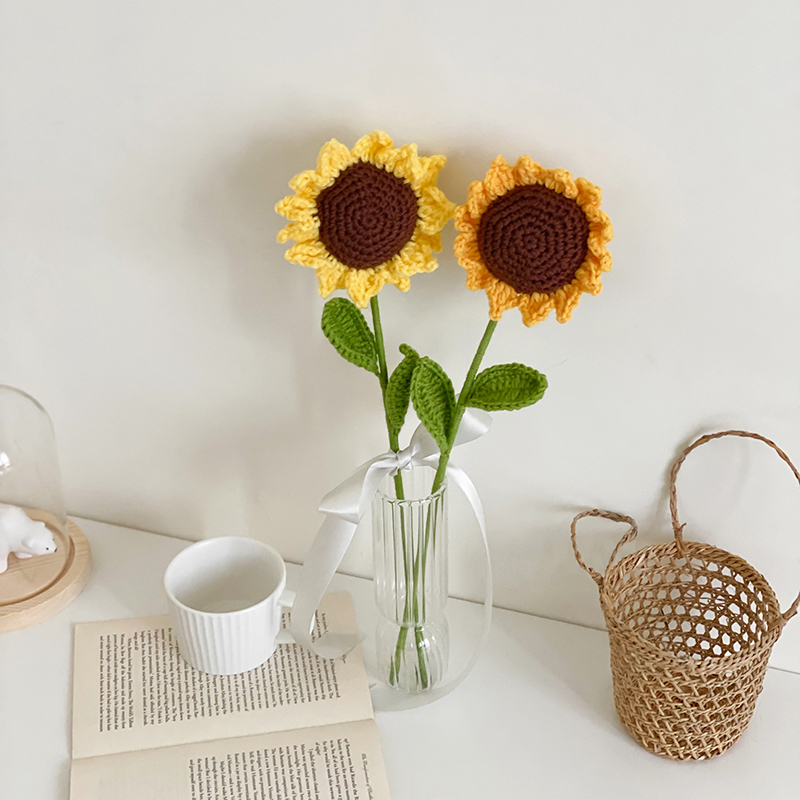 針織花-向日葵