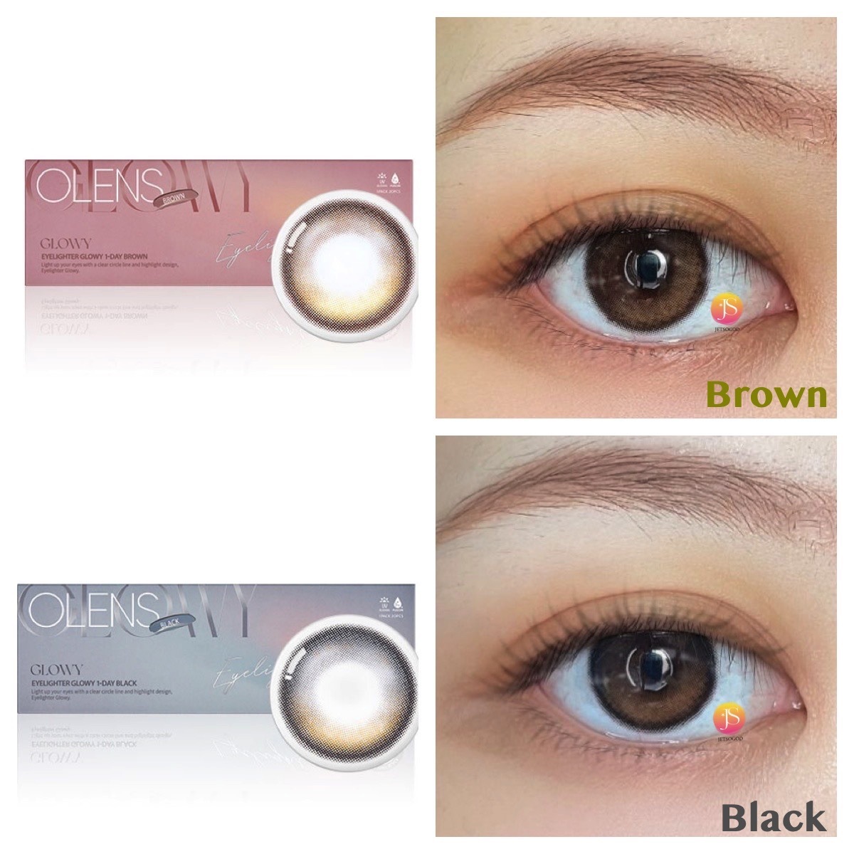 OLENS Eyelighter Glowy 1 Day (Black)(20片)