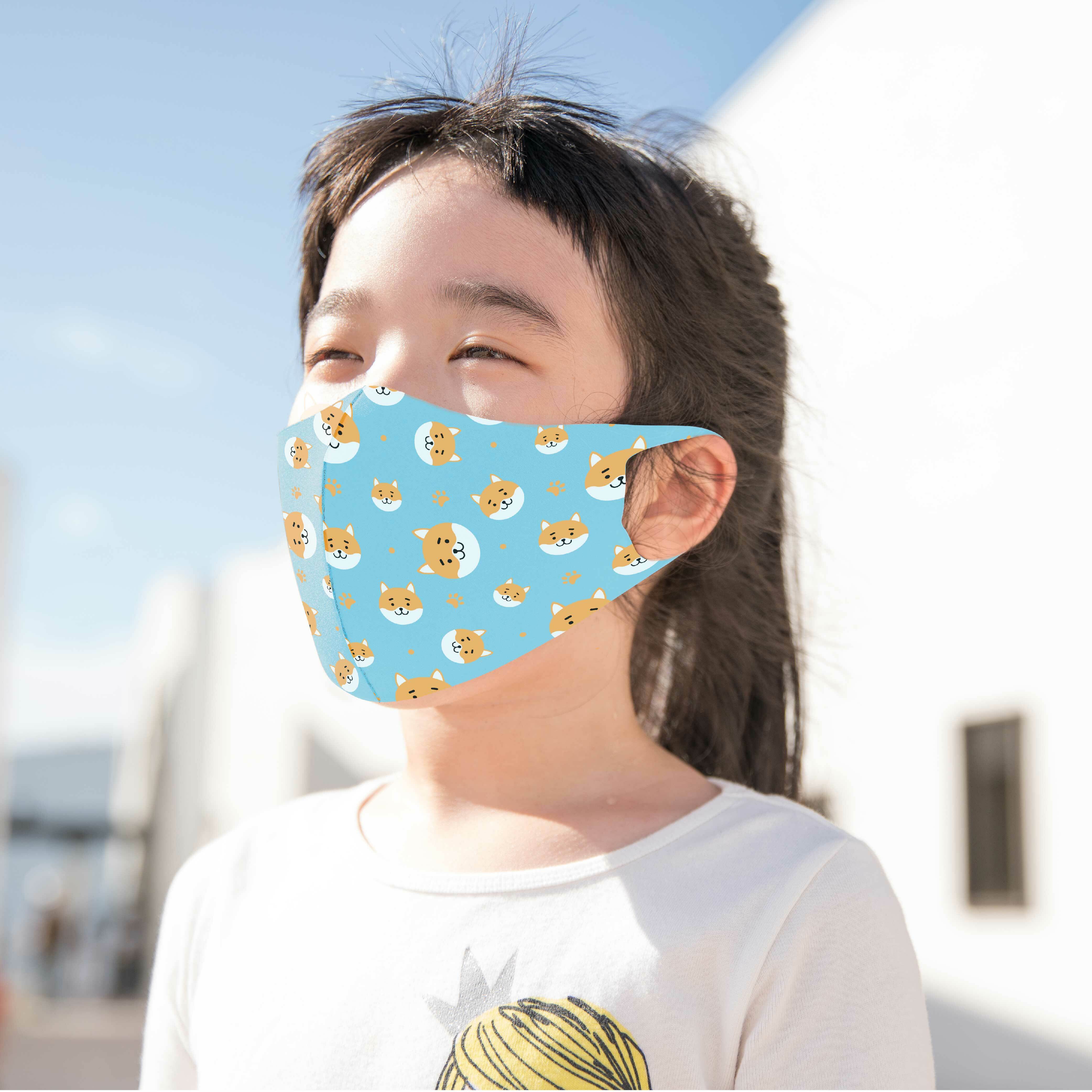 兒童款｜水水小柴｜舒適美-3D立體透氣口罩