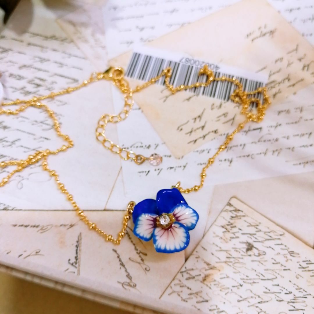 珐琅釉手绘 #三色堇法式 复古耳环 s925银针 小众Necklace E130