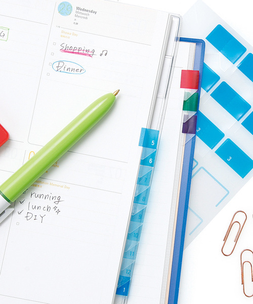 手帳索引貼紙 穿透貼紙｜日本HIGHTIDE