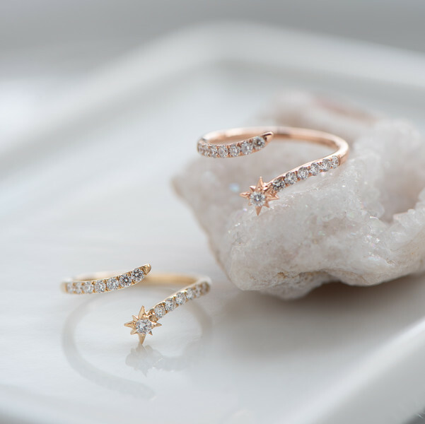 18K Star Light Open Diamond Ring